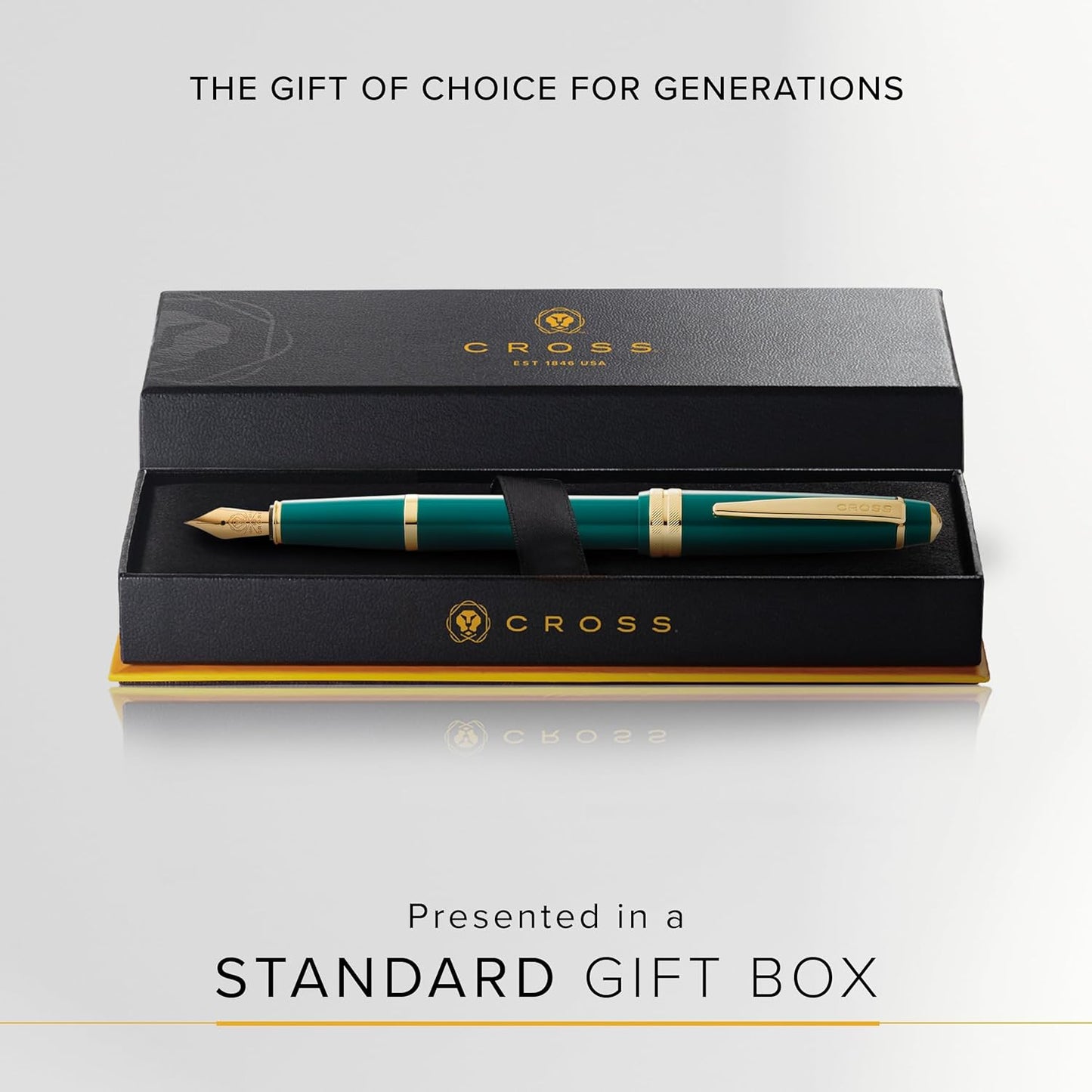 Cross Bailey Light™ Polished Green Resin and Gold Tone Medium Nib Fountain Pen AT0746-12MF
