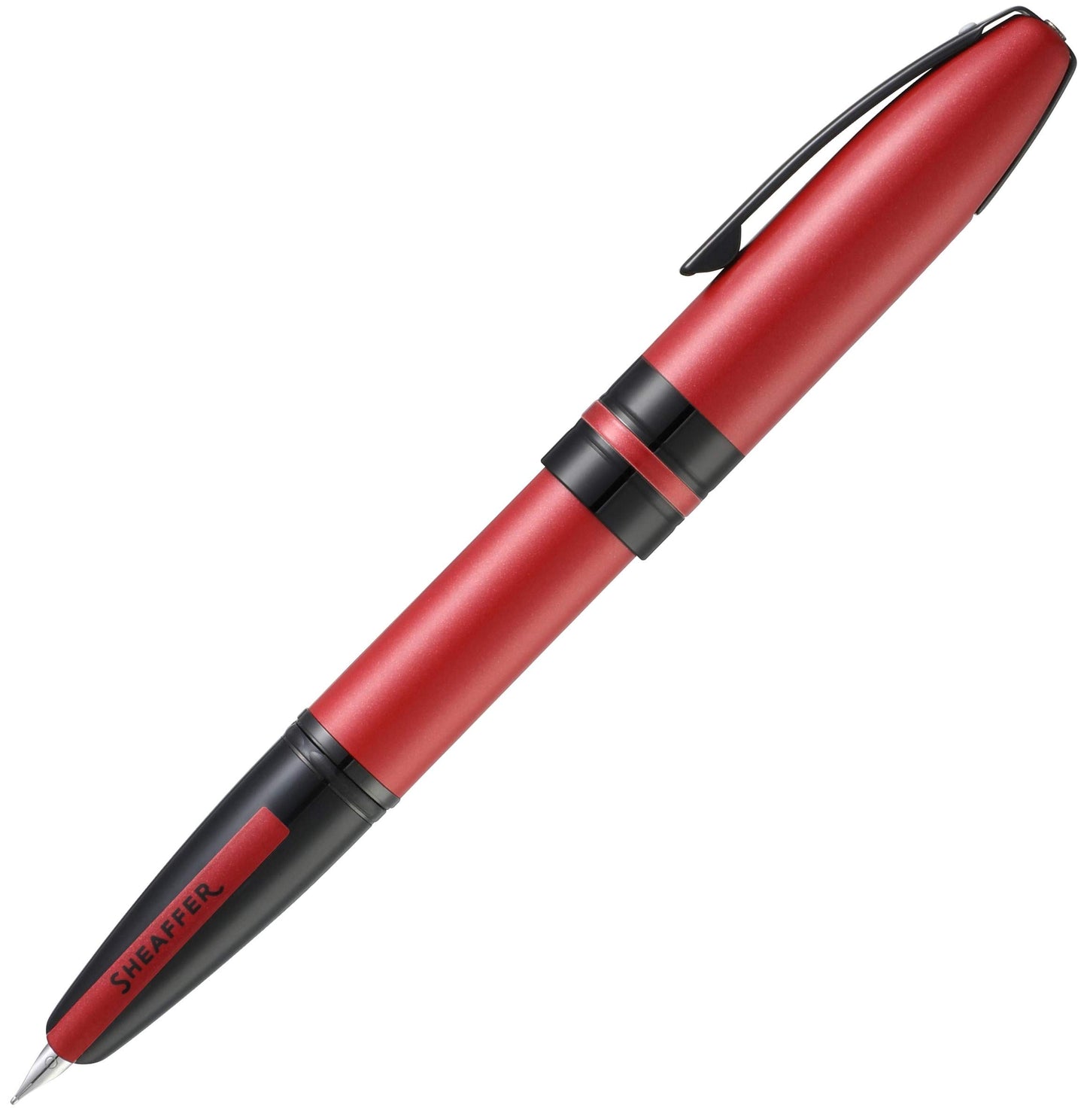 Sheaffer Icon Metallic Red with Gloss Black PVD Appts. Fountain Pen - Fine Nib E0911143