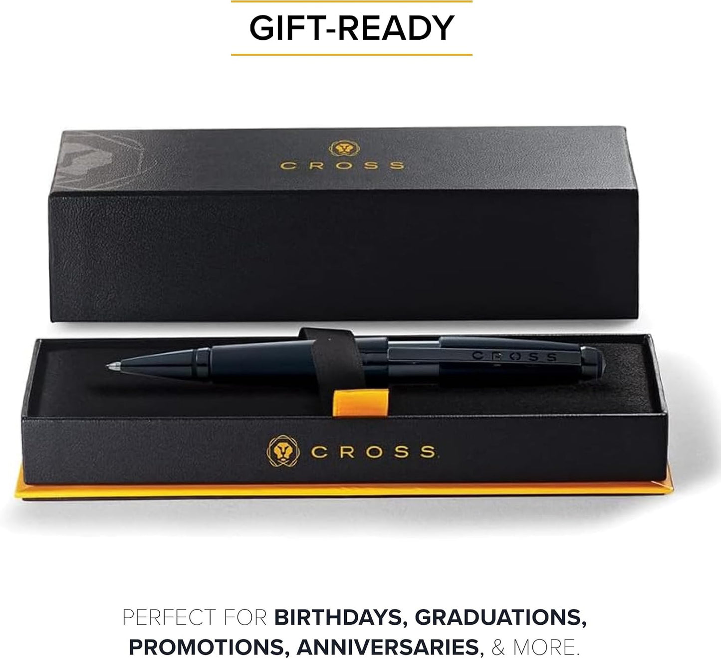 Cross Edge Matte Black Lacquer Gel Rollerball Pen AT0555-11