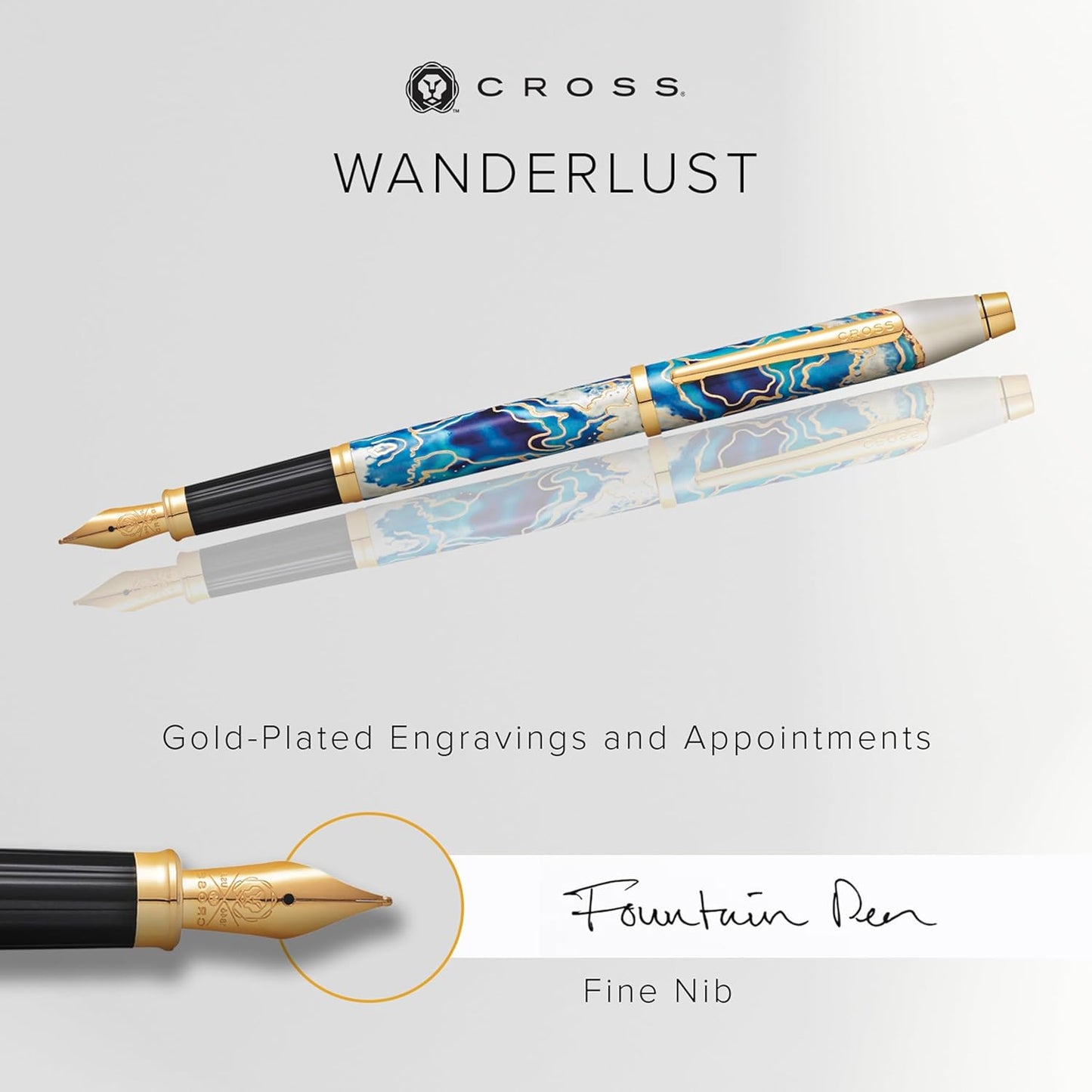 Cross Wanderlust Malta Fountain Pen with Fine Nib AT0756-4FF