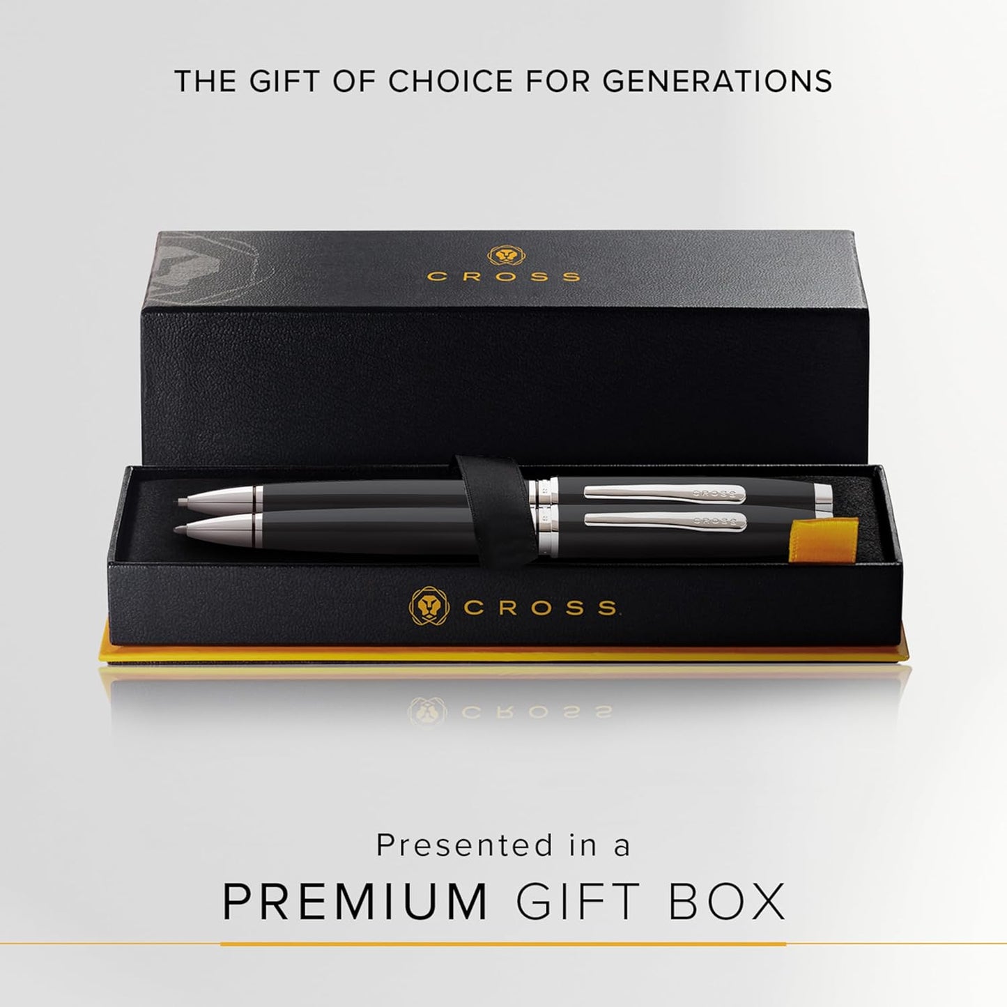 Cross Coventry Black Lacquer Pen and Pencil Gift Set AT0661-6