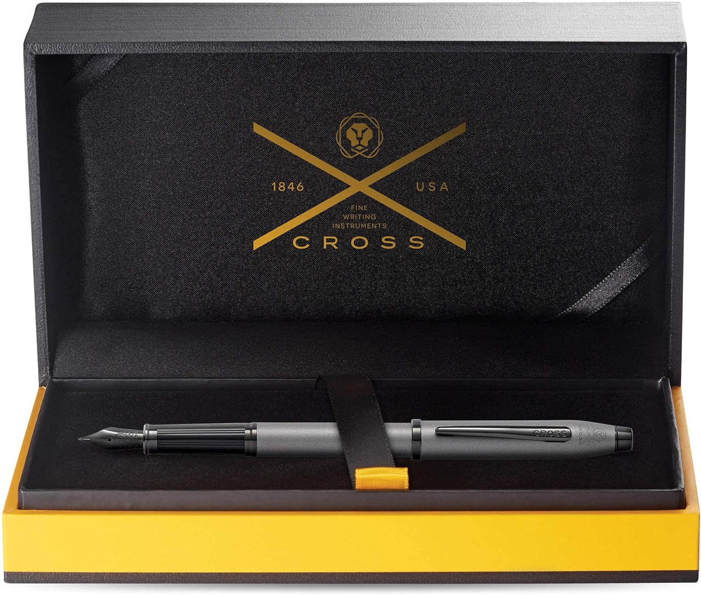 Cross Century II Fountain Pen - Gunmetal Grey with Black Plated Trim AT0086-115FJ
