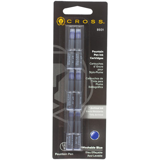 Cross Ink Cartridge Refills Washable Blue 8931