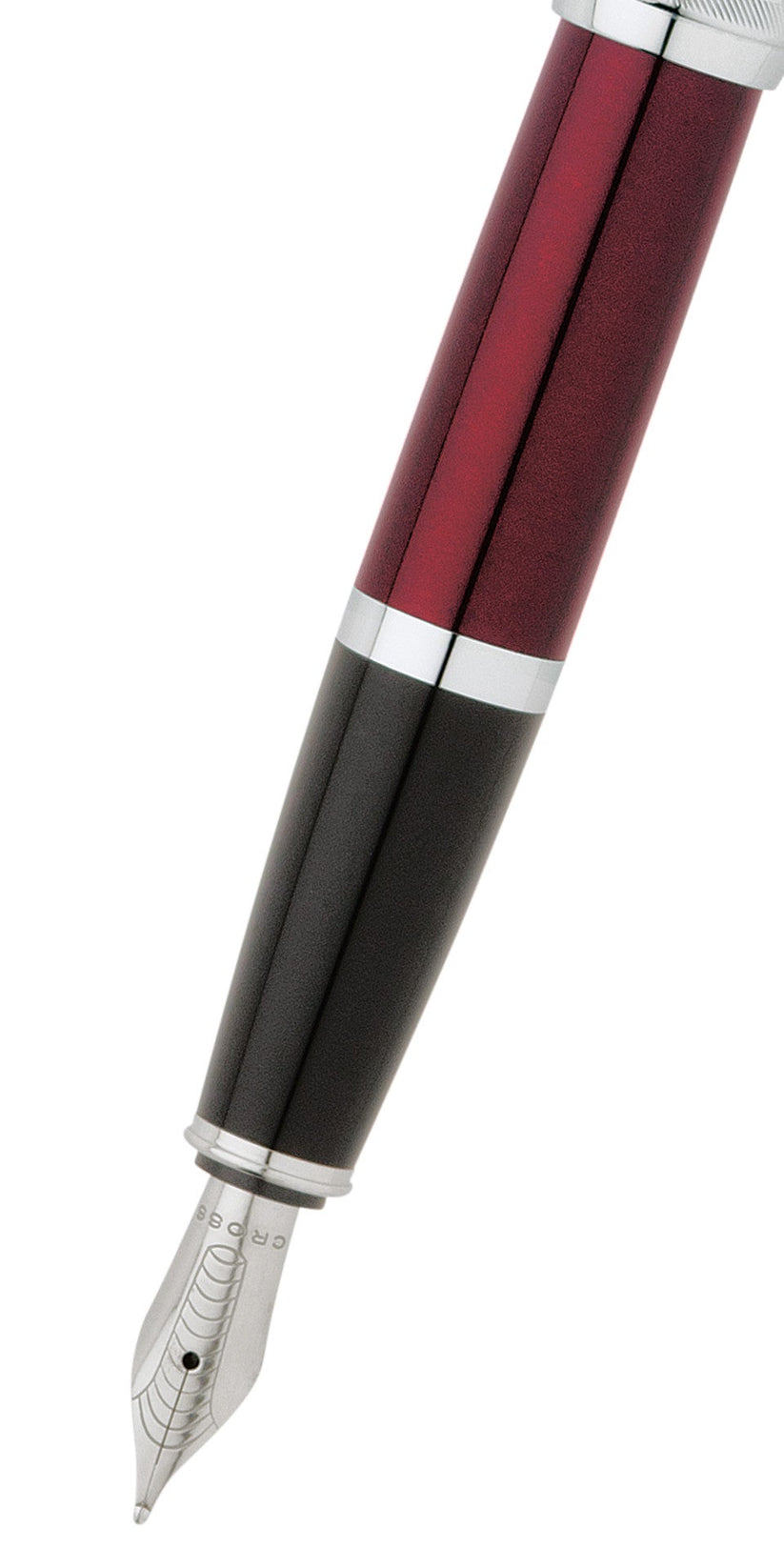 Cross Bailey Red Lacquer Stainless Steel Medium Nib Fountain Pen AT0456-8MS