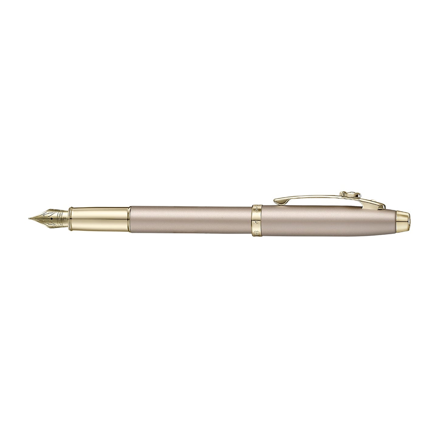 Sheaffer 100 Emily in Paris 9377 Champagne Gold Fountain Pen with Champagne Gold Trims and Bow-Shaped Clip Emblem (Fine) E0937743EIP