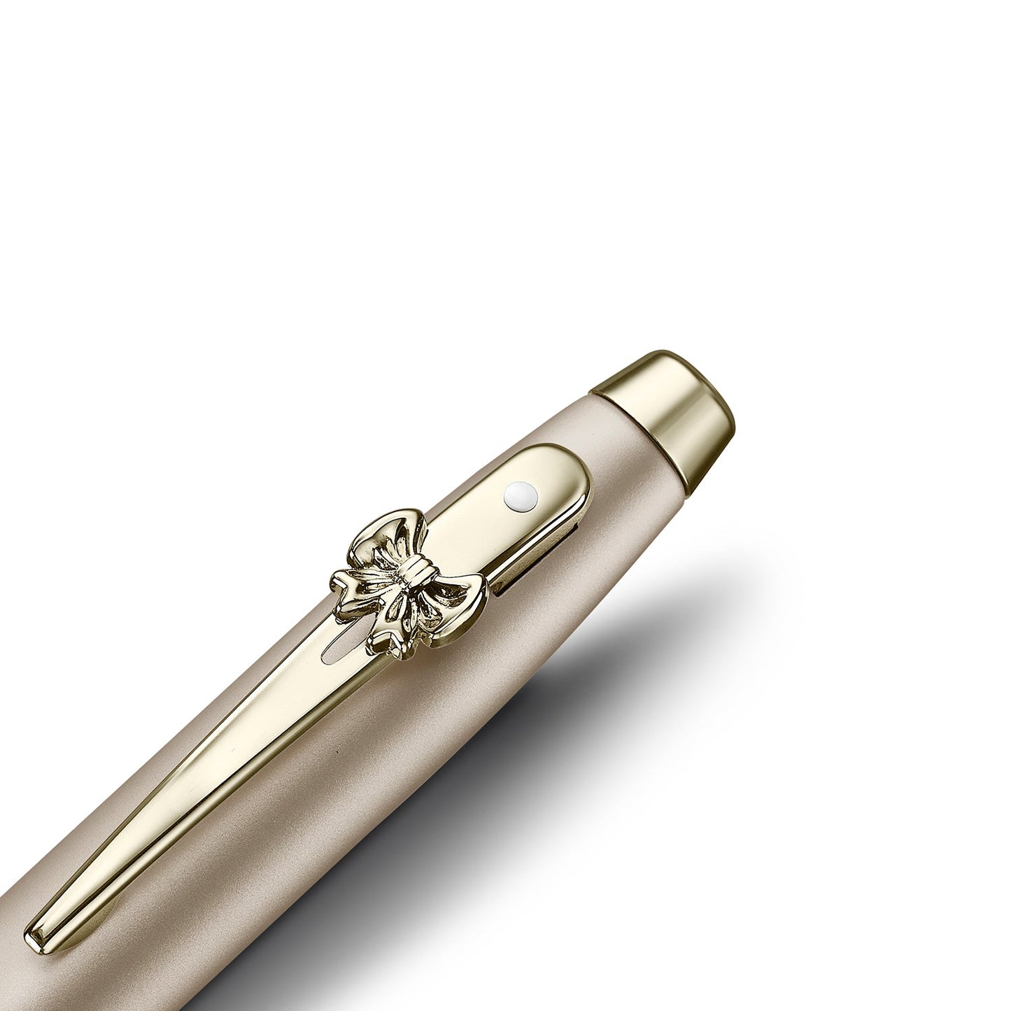 Sheaffer 100 Emily in Paris 9377 Champagne Gold Fountain Pen with Champagne Gold Trims and Bow-Shaped Clip Emblem (Fine) E0937743EIP