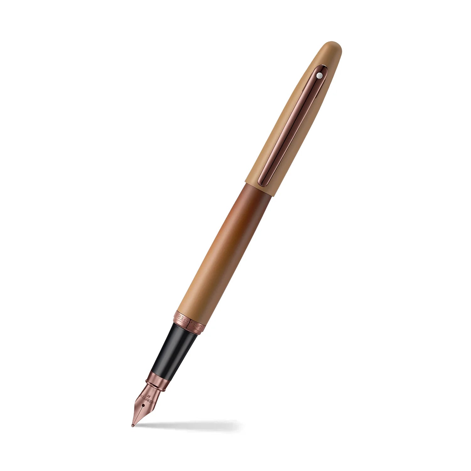 Sheaffer VFM 9428 Coffee Edition Matt Brown Fountain Pen with Regal Brown PVD Trims, Fine E0942843