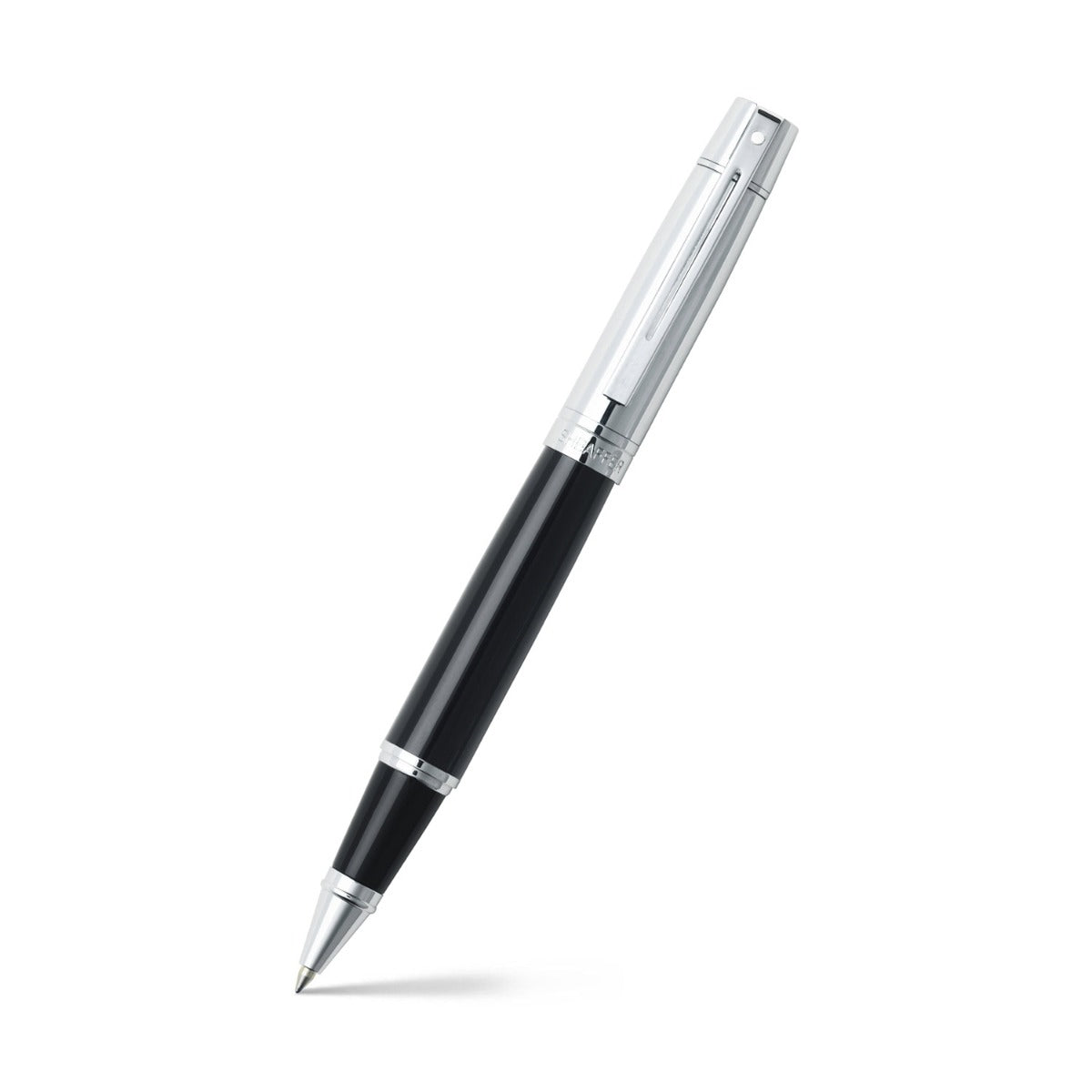 Sheaffer 300 E9314 Glossy Black Chrome Cap with Chrome- Trims Rollerbal E1931451