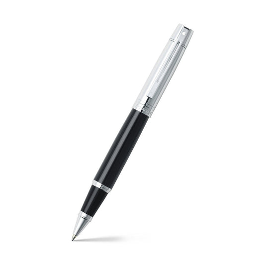 Sheaffer 300 Glossy Black Chrome Trim Rollerball Pen E1931451