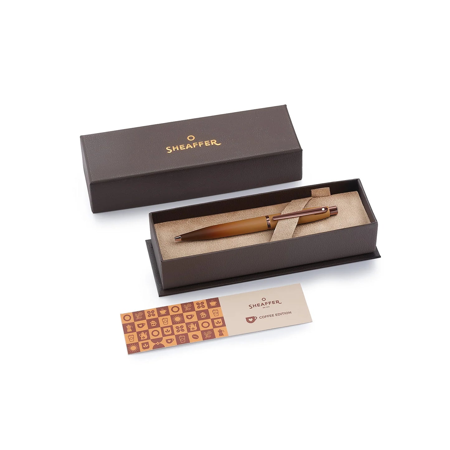 Sheaffer VFM 9428 Coffee Edition Matt Brown Ballpoint Pen with Regal Brown PVD Trims E2942851