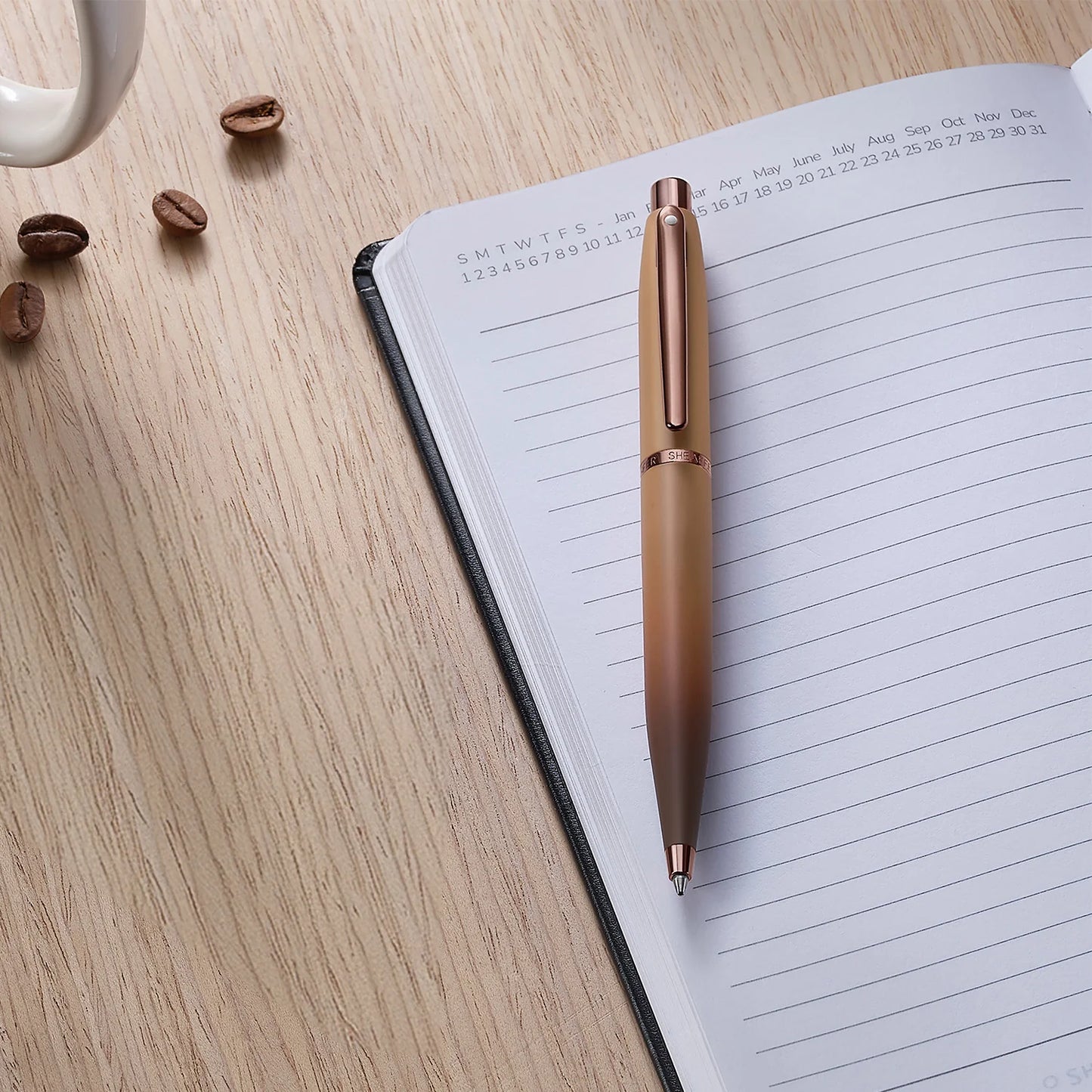 Sheaffer VFM 9428 Coffee Edition Matt Brown Ballpoint Pen with Regal Brown PVD Trims E2942851