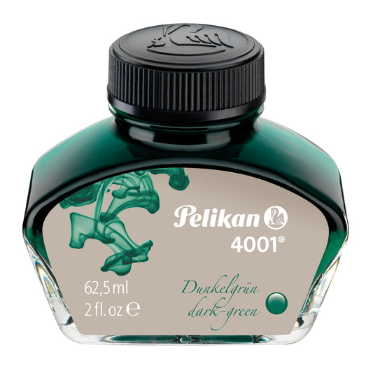 Pelikan Ink Bottle Ink Glass 4001, 62,5 ml Dark-Green 300063