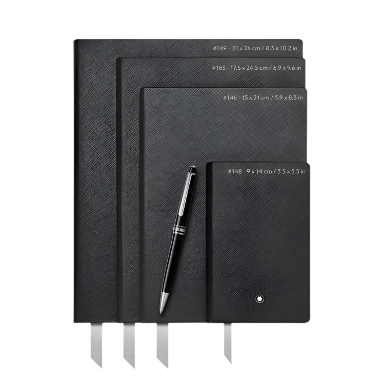 Montblanc Stationary Notebook #146 Black, Squared 113637