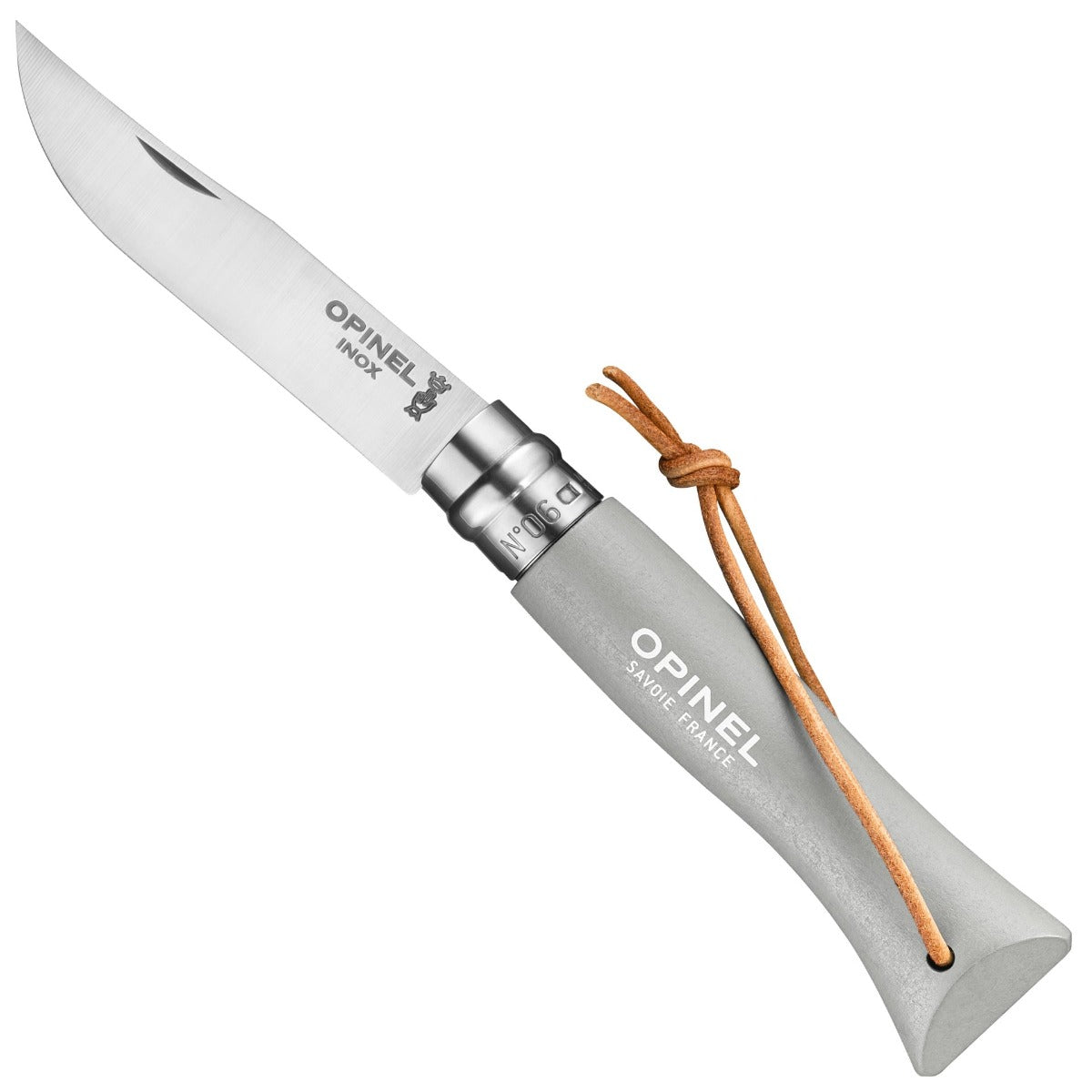 Opinel No.06 Bushwhacker Cloud Stainless Steel Folding Knife with Lanyard 002202