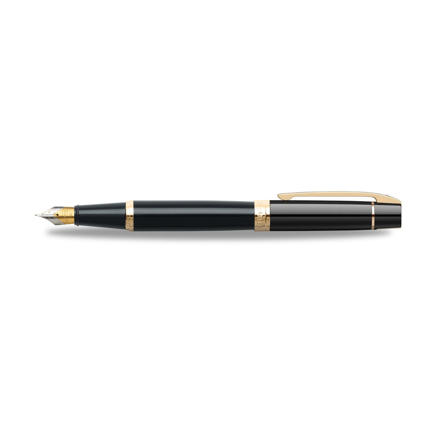 Sheaffer 300 E9325 Glossy Black with Gold-tone Trims Fine Fountain Pen E0932543