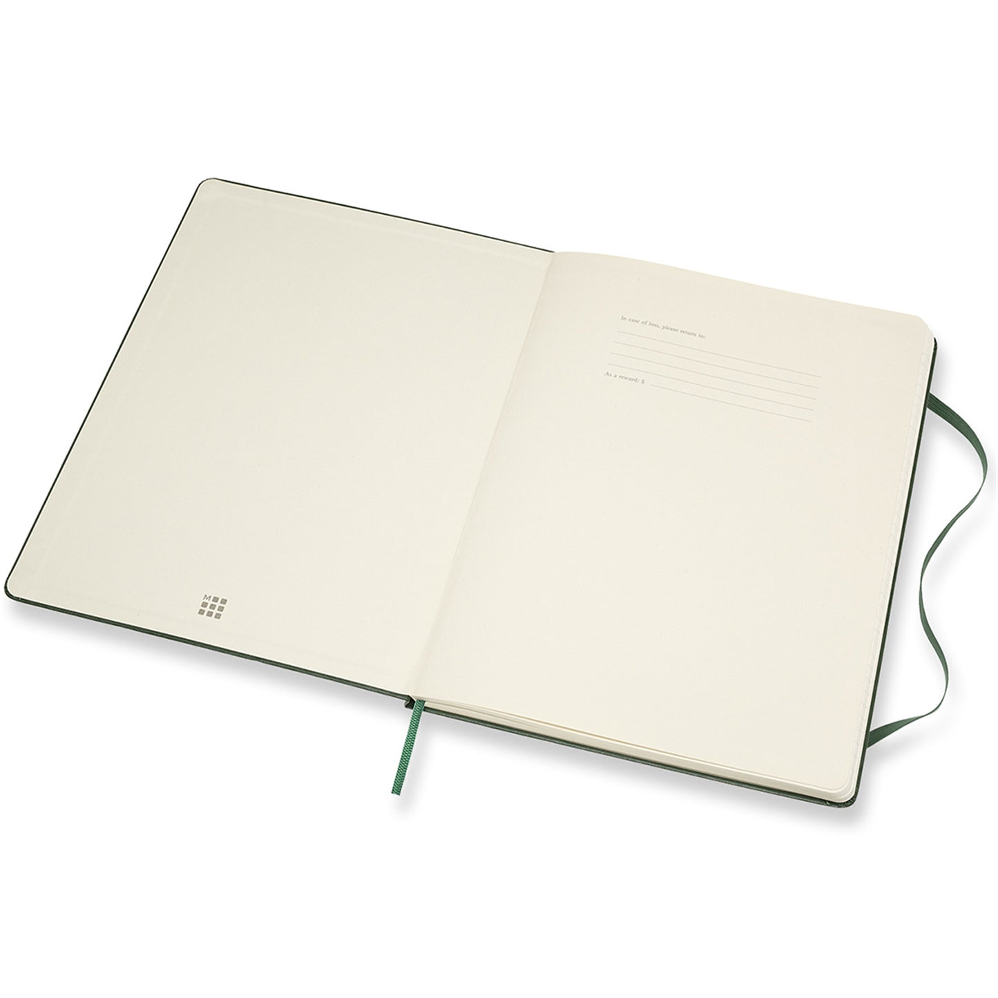 Moleskine Notebook XL Myrtle Green Hard Cover Ruled QP090K15