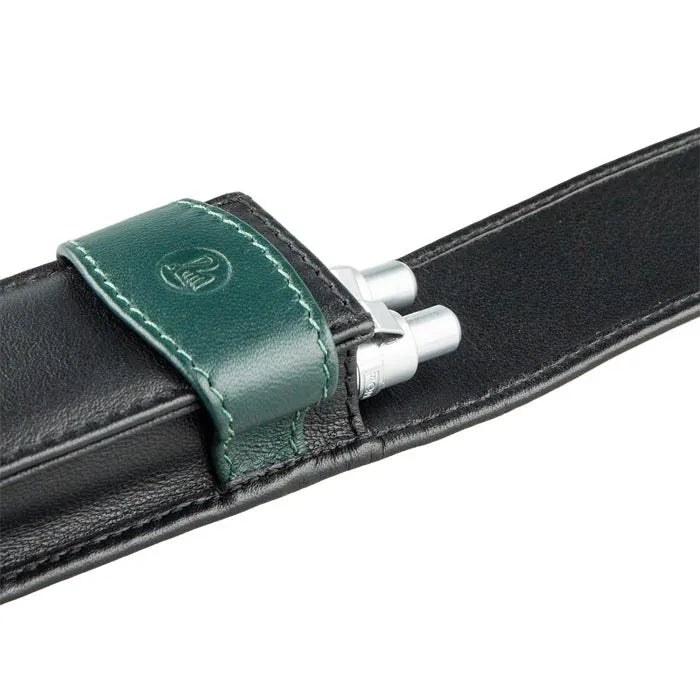 Pelikan TG22 Leather Pen case for two writing instruments Black-Green 923722