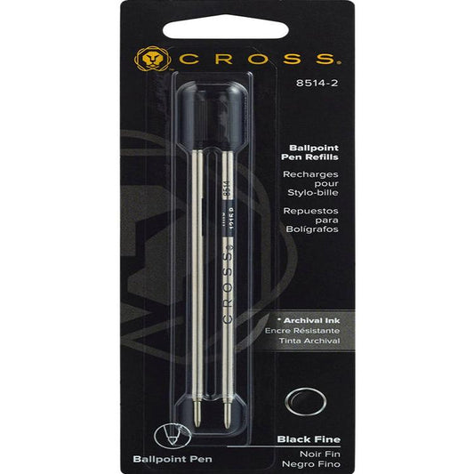 Cross Ballpoint Pen Refill - Black - Broad - 2-pack 8101-2