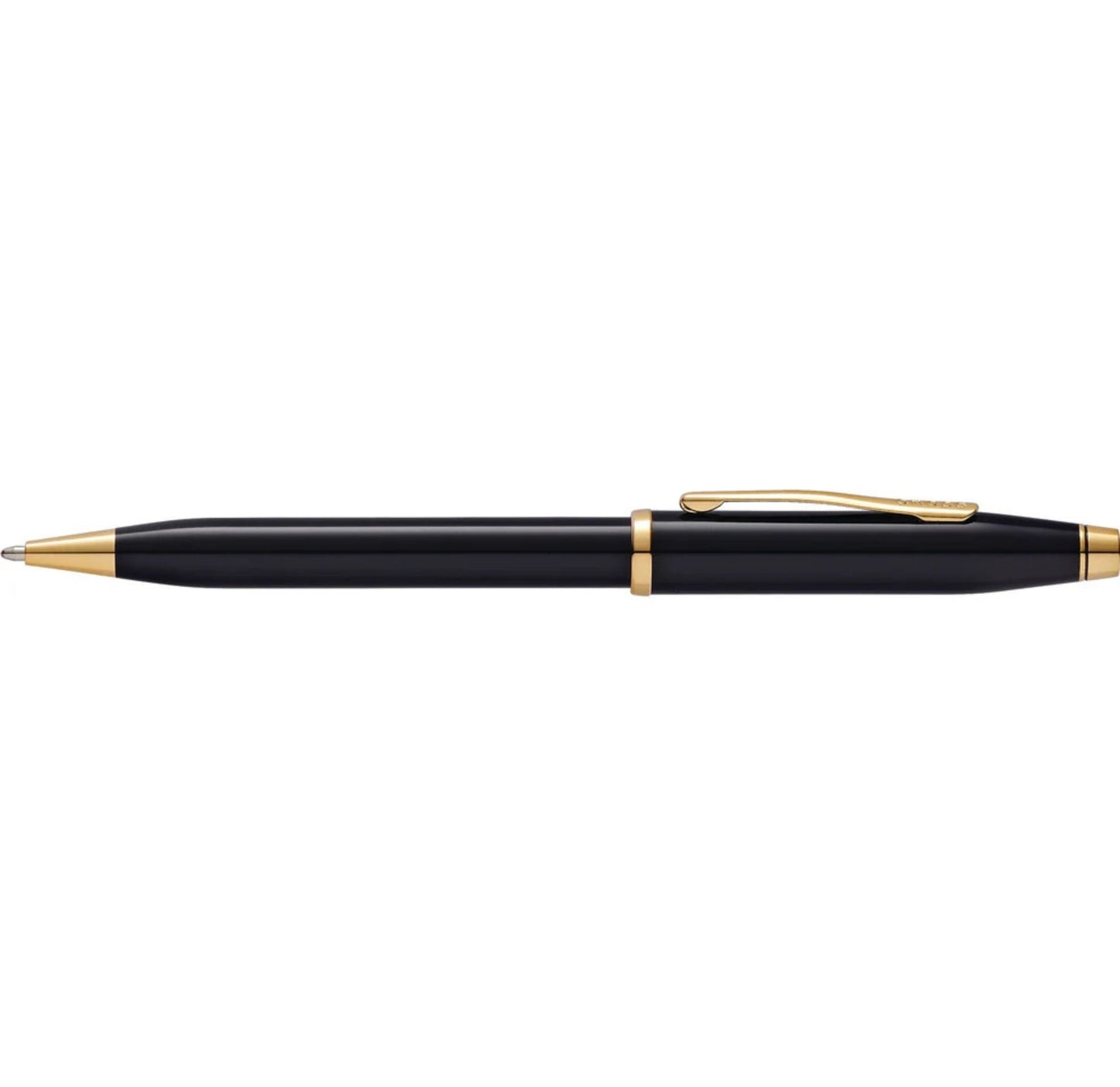 Cross Century II Classic Ballpoint Pen Black Lacquer Gold Trim 412WG-1
