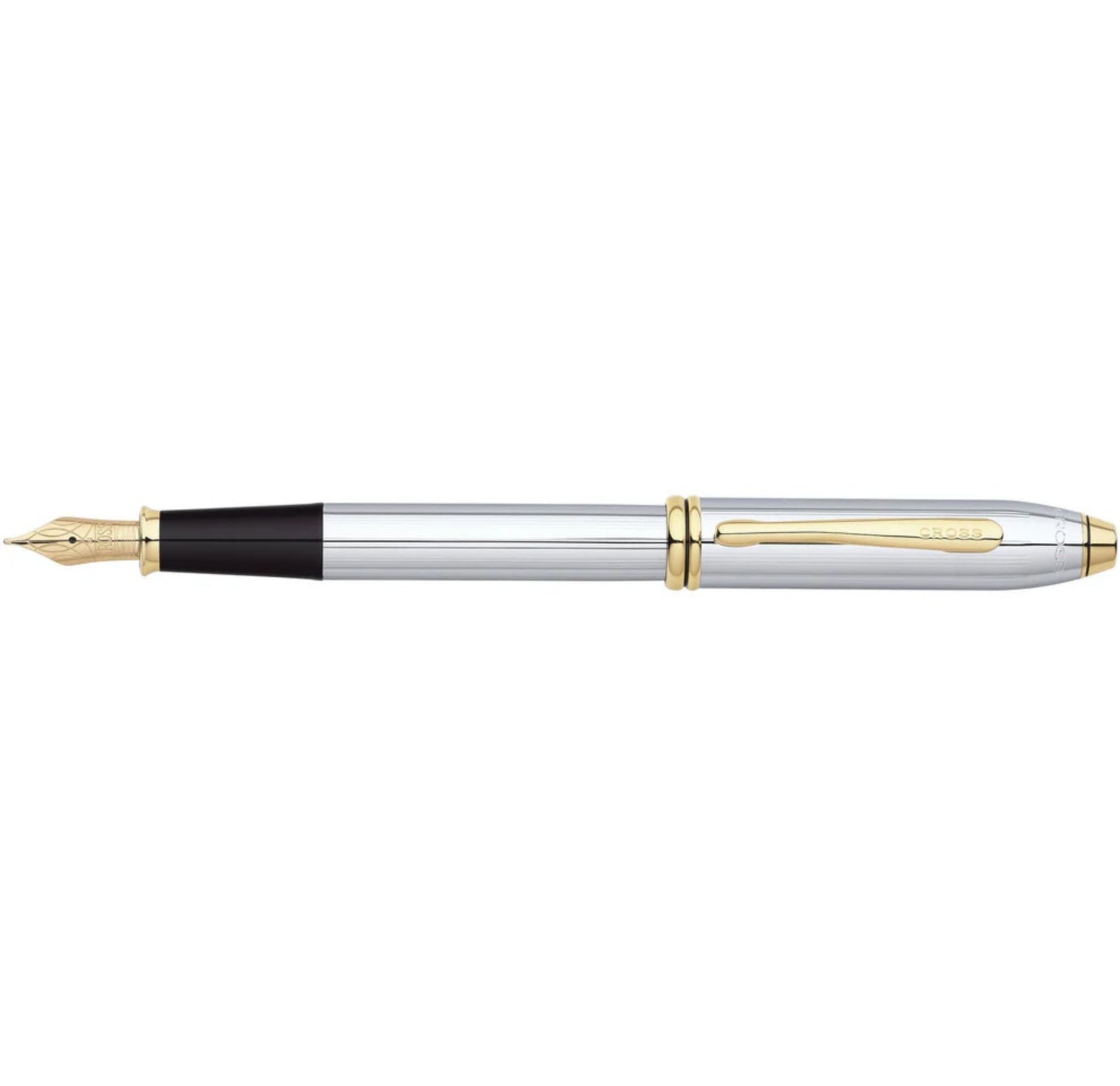 Cross Townsend Medalist Fine Nib Chrome with 23 Carat Gold Plated Fountain Pen 506-FF