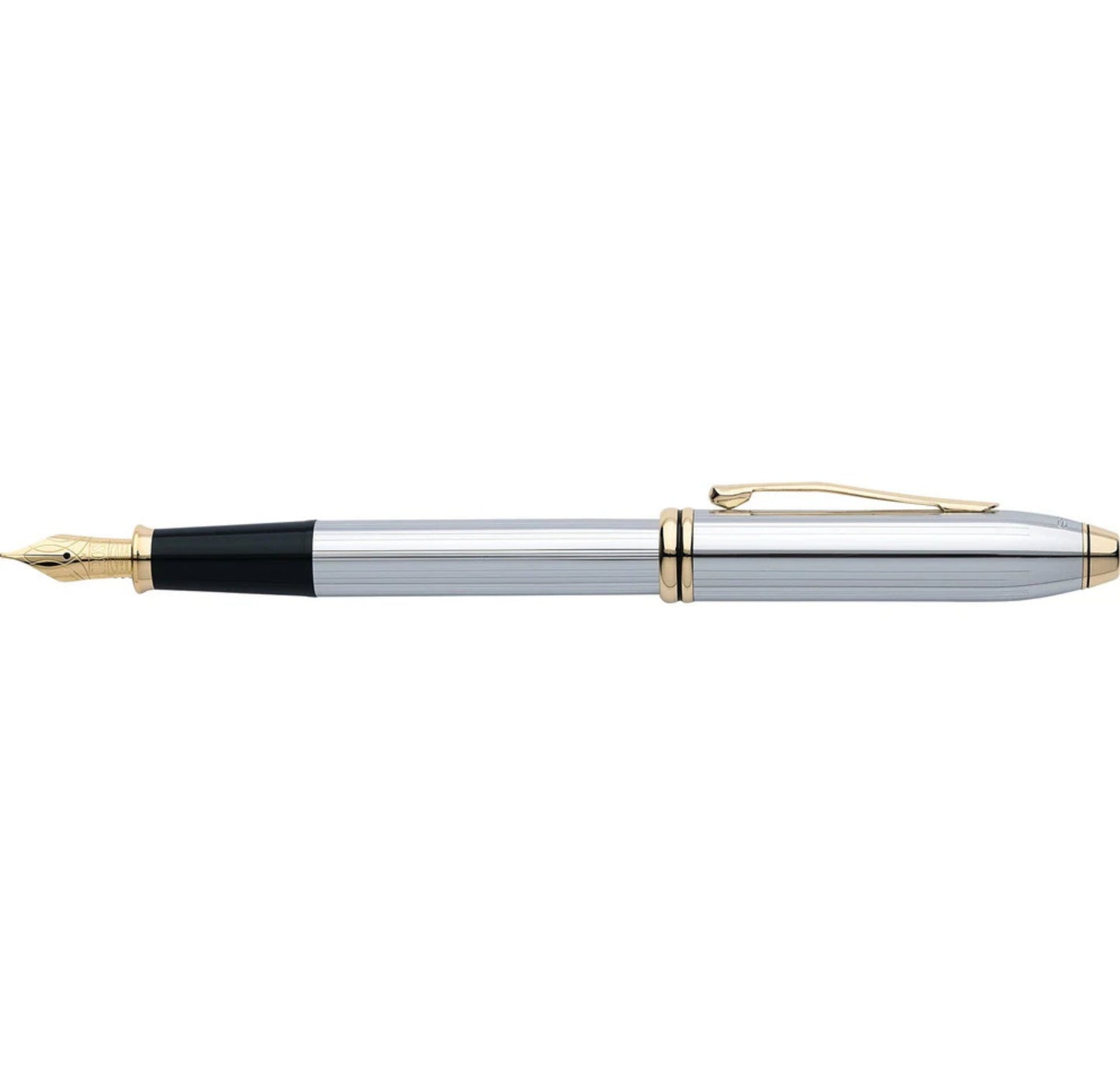 Cross Townsend Medalist Fine Nib Chrome with 23 Carat Gold Plated Fountain Pen 506-FF