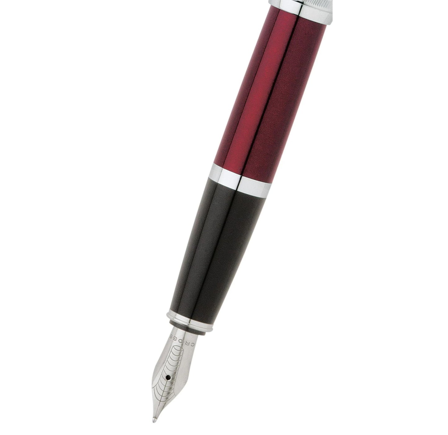 Cross Bailey Red Lacquer Stainless Steel Medium Nib Fountain Pen AT0456-8MS