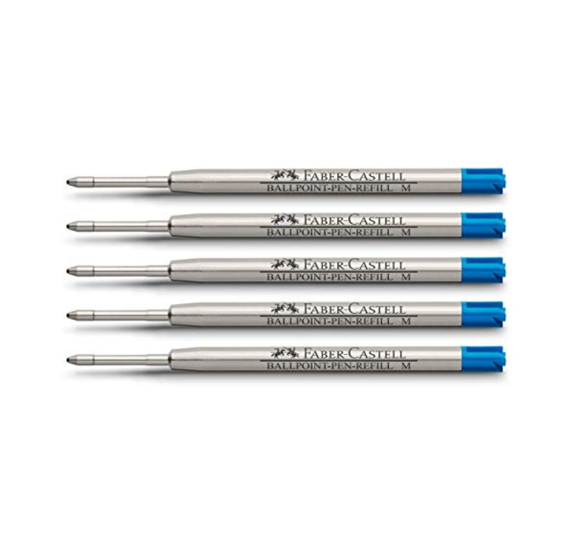 Faber-Castell 5X Ballpoint Pen Refill large-capacity, M, blue 148741-5