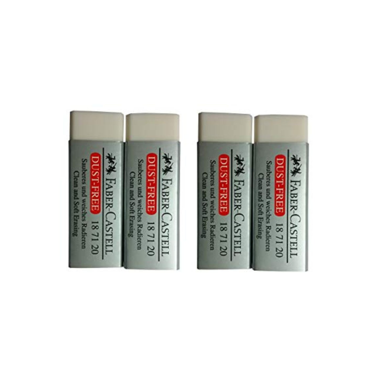 Faber-Castell 4X Dust-free eraser white 187120-4