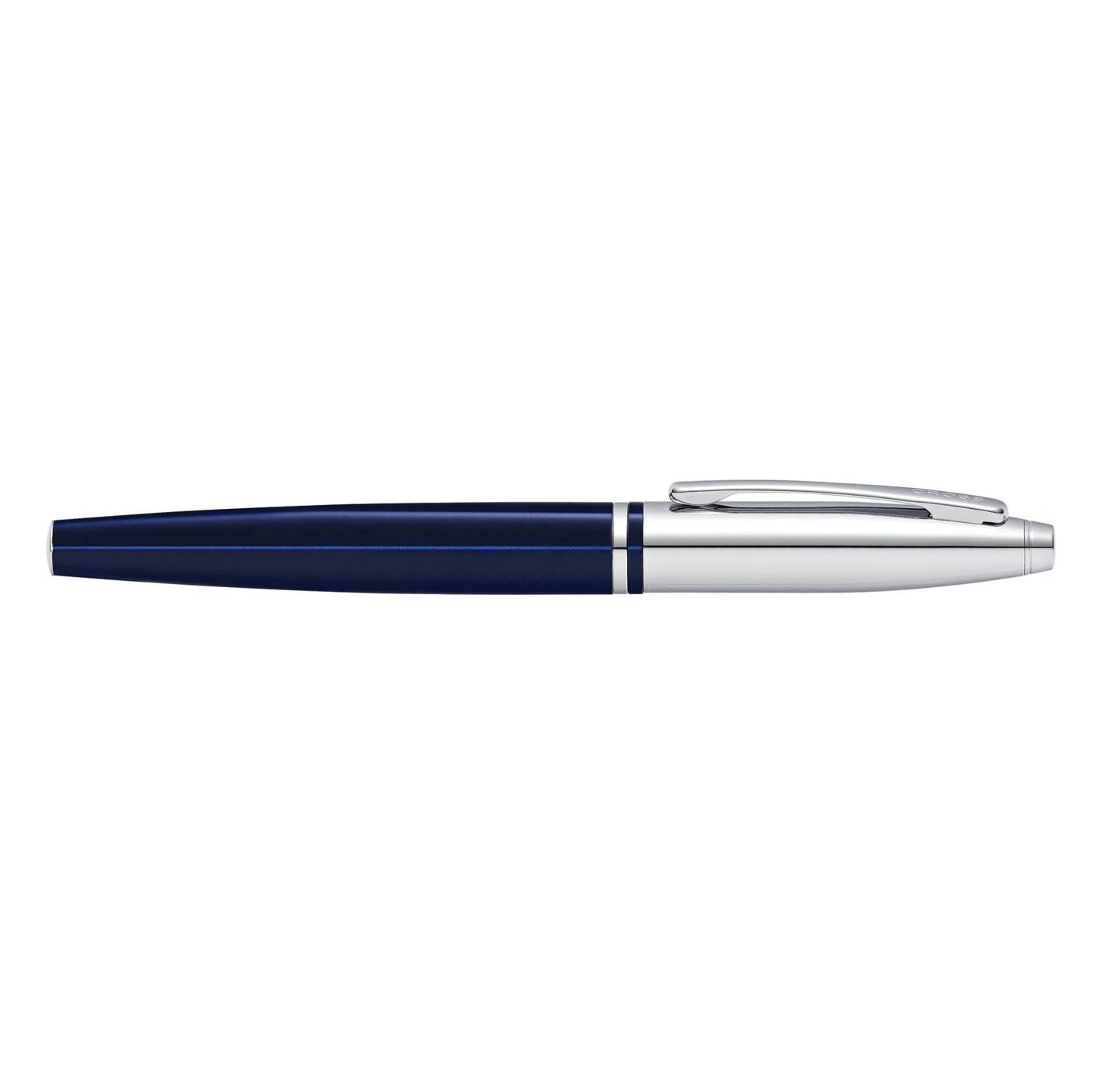 Cross Calais Chrome & Blue Lacquer Stainless Steel Medium Nib Fountain Pen AT0116-3MS