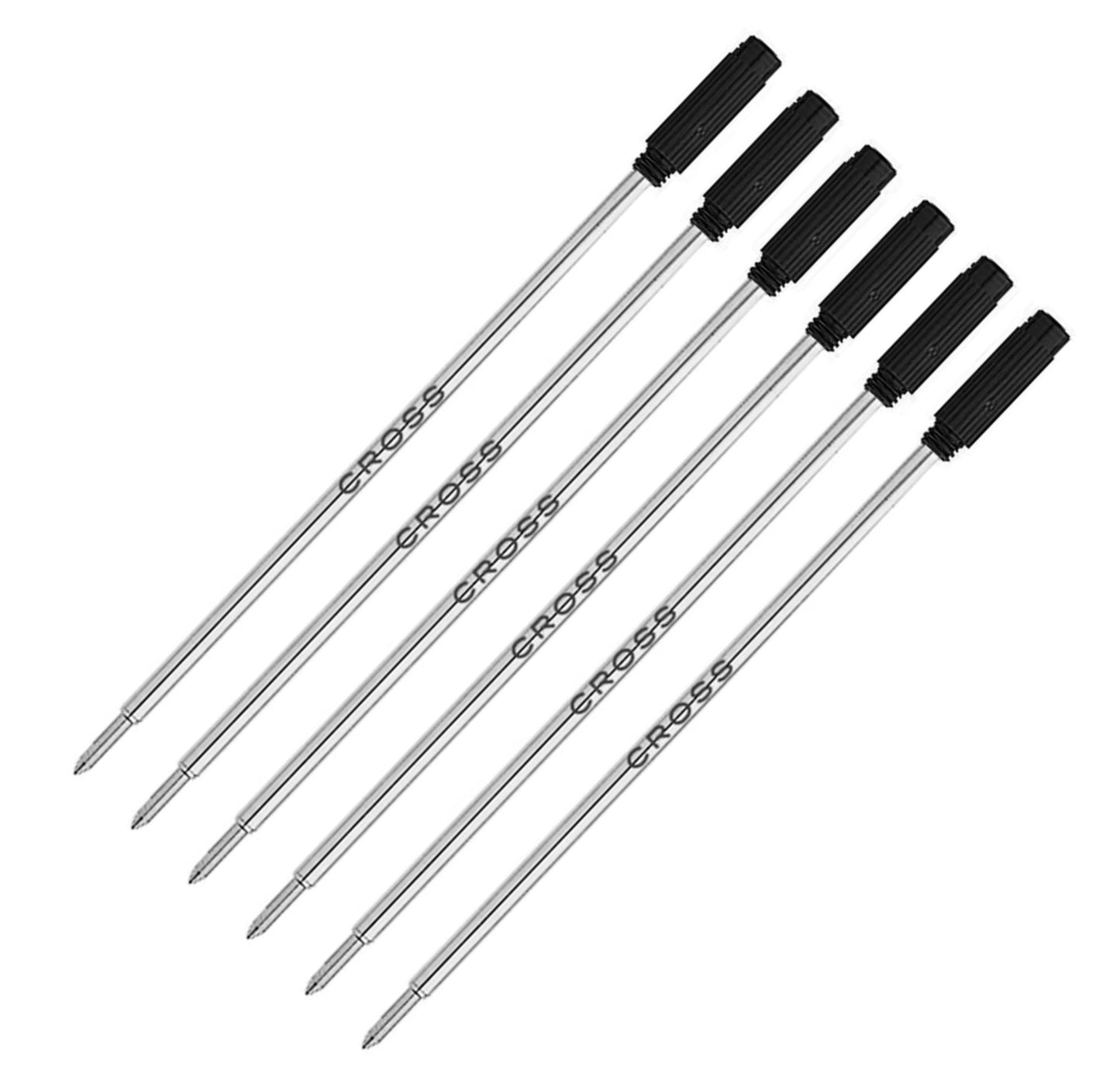 Cross 6X Ballpoint Pen Refills - Black - Fine 8514-6