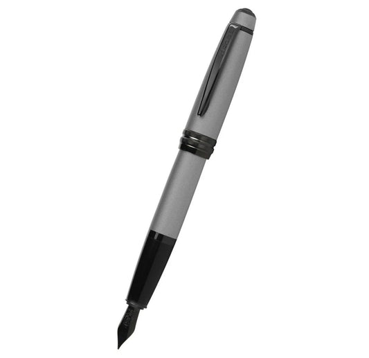 Cross Bailey Matte Gray Lacquer Stainless Steel Fine Nib Fountain Pen AT0456-20FJ