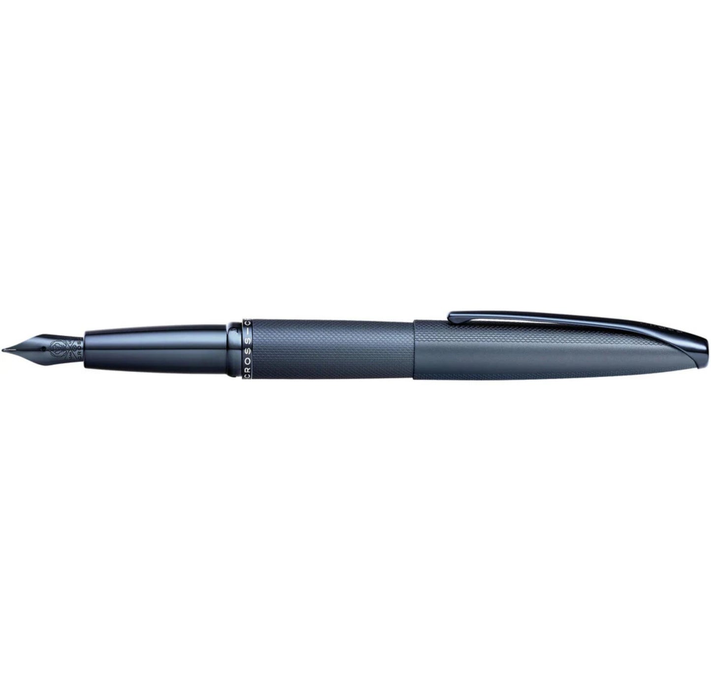 Cross ATX® Sandblasted Dark Blue Stainless Steel Fine Nib Fountain Pen 886-45FJ