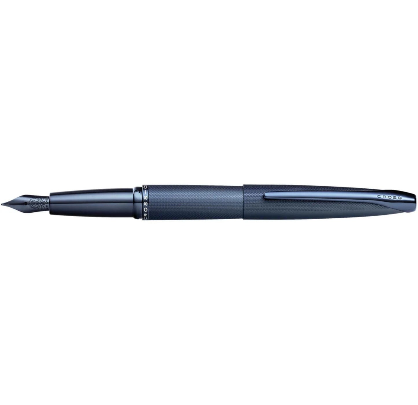 Cross ATX® Sandblasted Dark Blue Stainless Steel Fine Nib Fountain Pen 886-45FJ