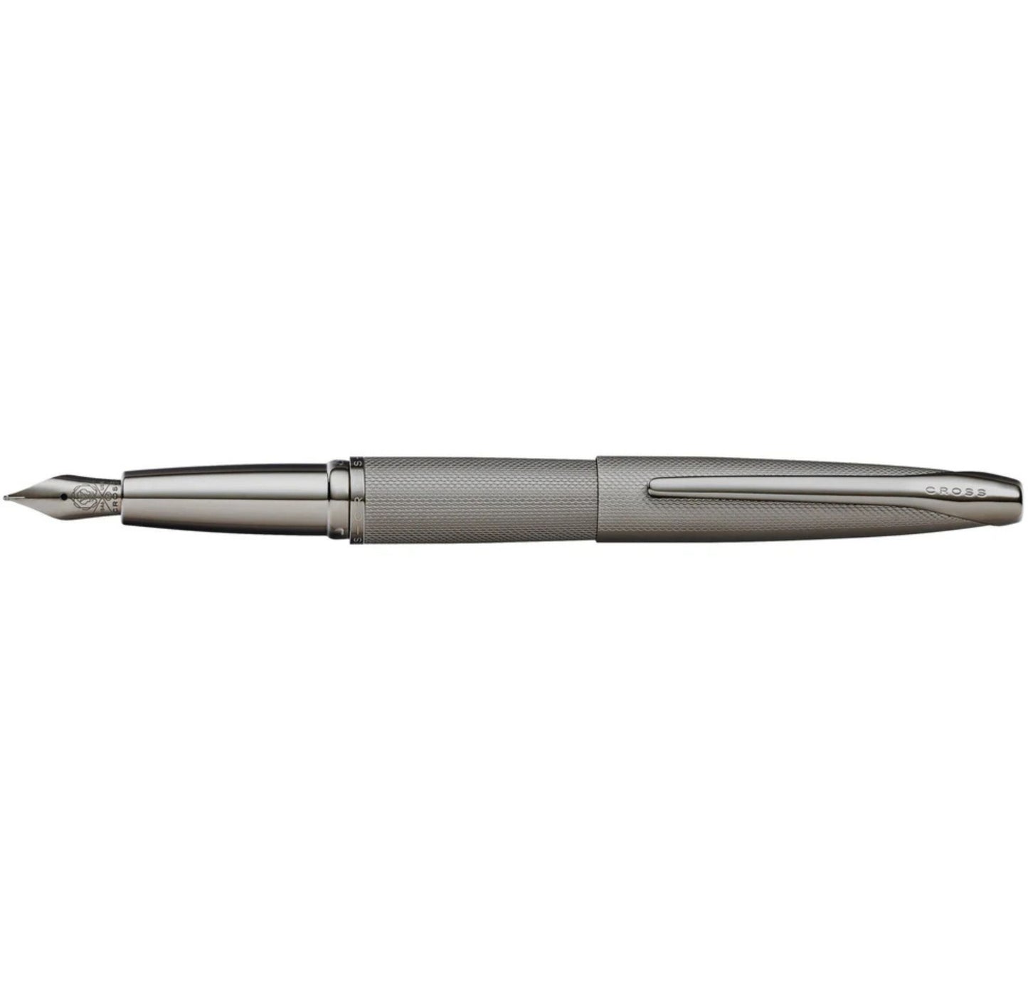 Cross ATX® Sandblasted Titanium Gray Stainless Steel Fine Nib Fountain Pen 886-46FJ