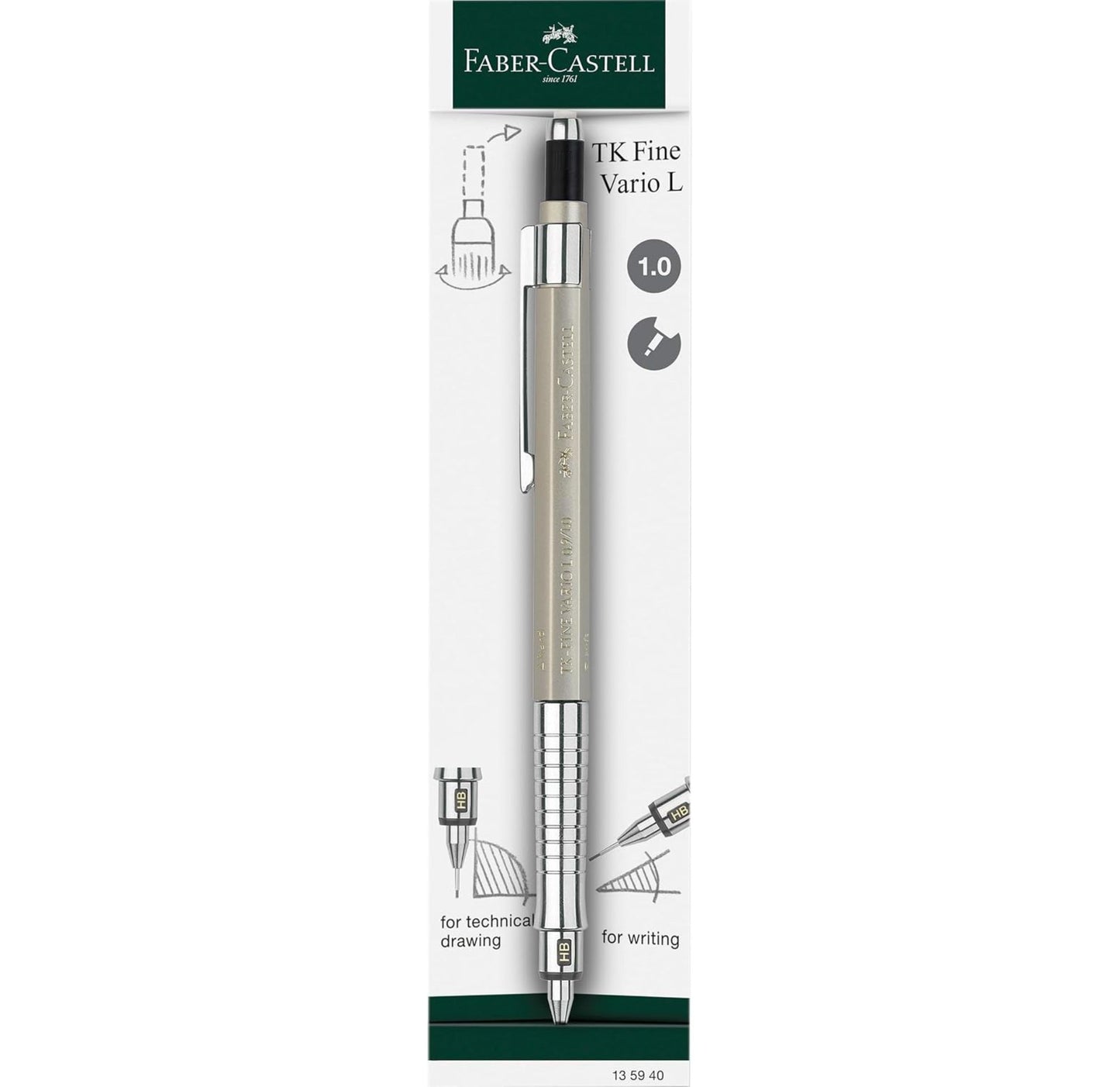 Faber-Castell TK-Fine Vario L Mechanical Pencil 1.0 mm Champagne Gold 135940