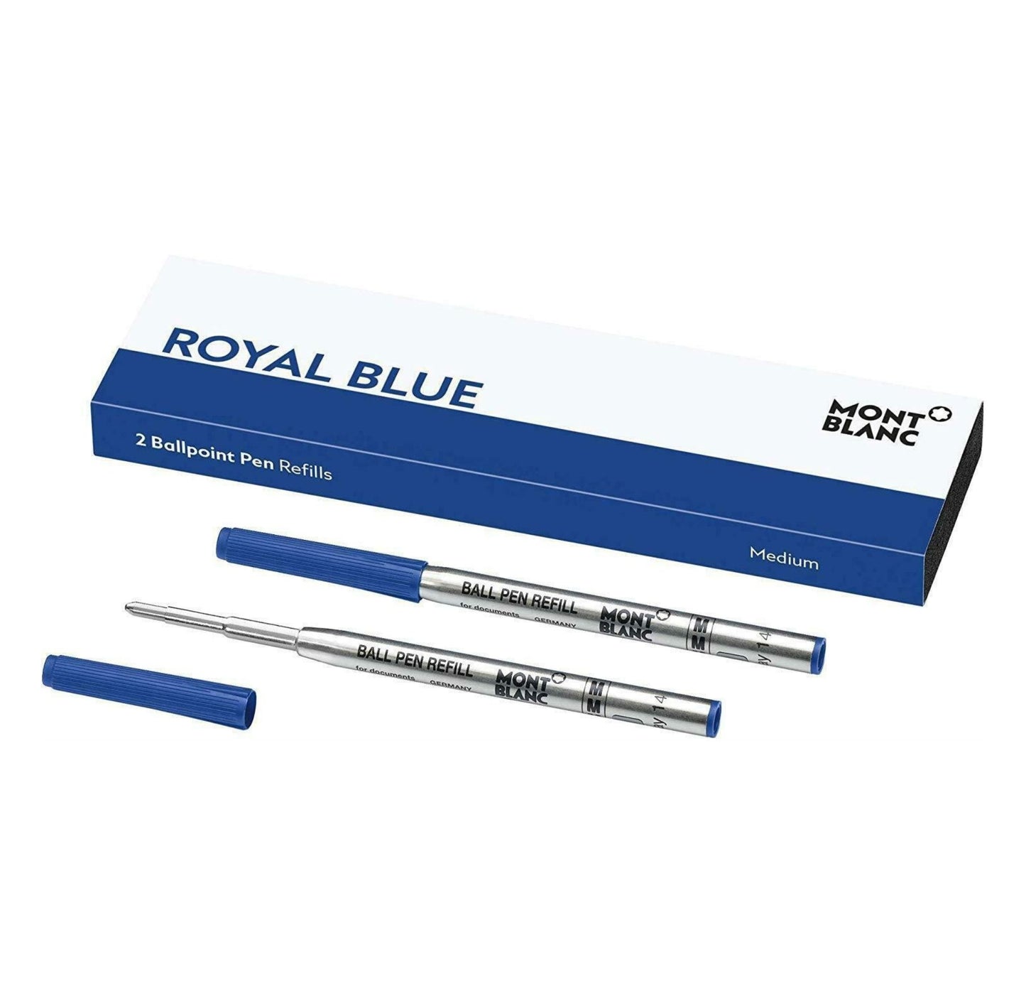 Montblanc 2 Ballpoint Refills, Royal Blue - Medium 128214