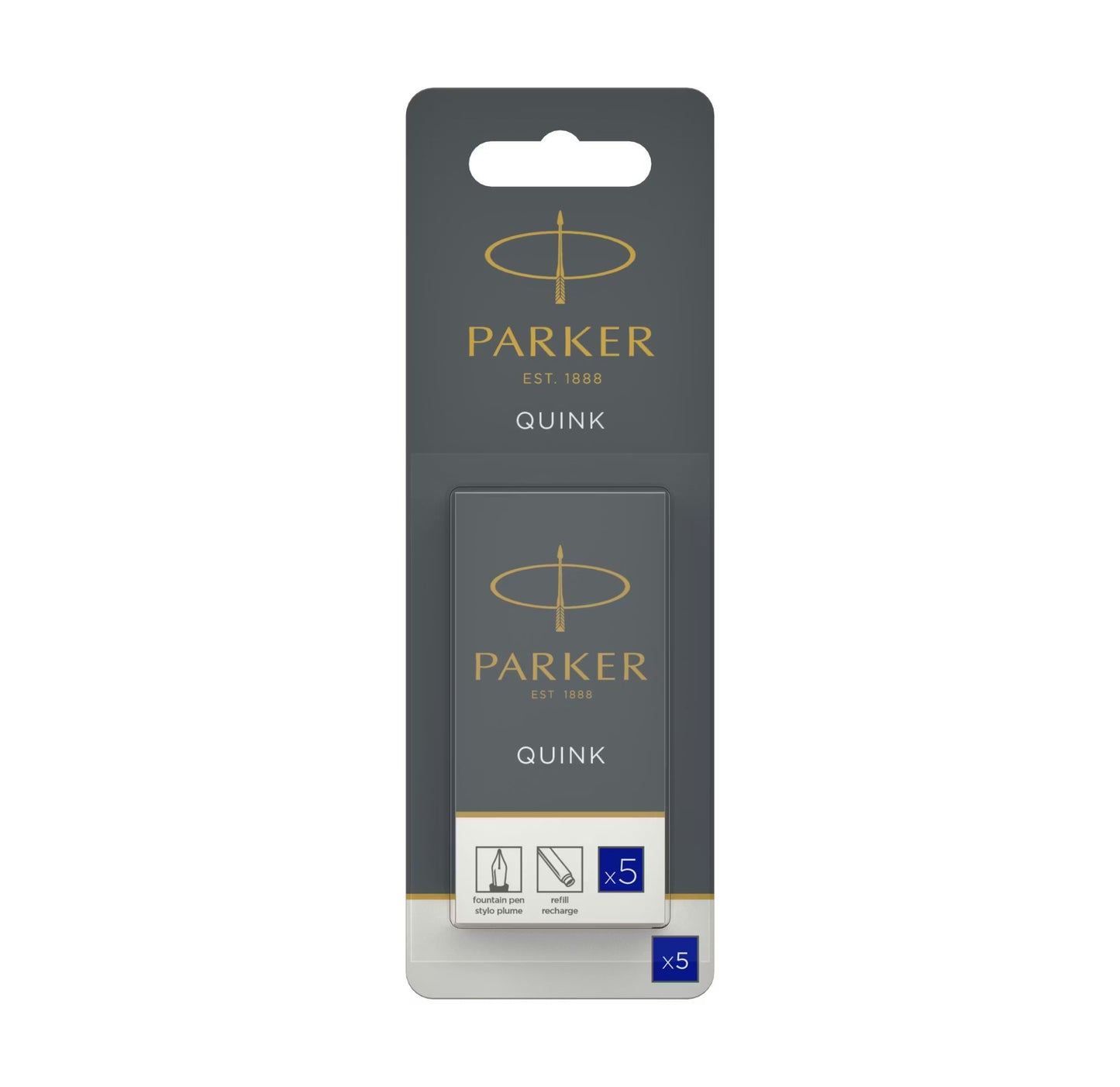 Parker Long Blue Ink Cartridges (5 pcs) 1950403