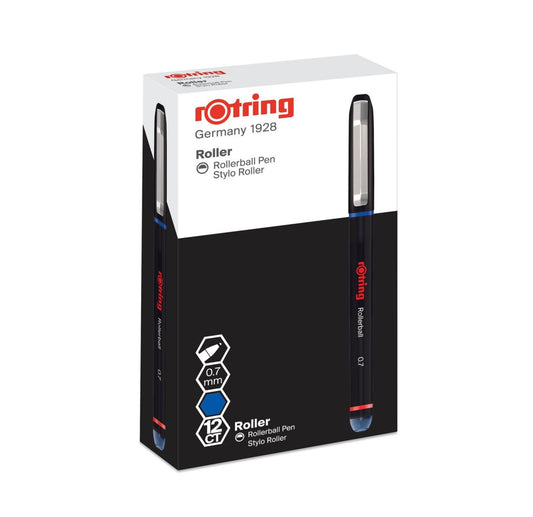 Rotring Rollerball Pen Fine Point (0.7 mm) Blue Ink 12 Count 2146106