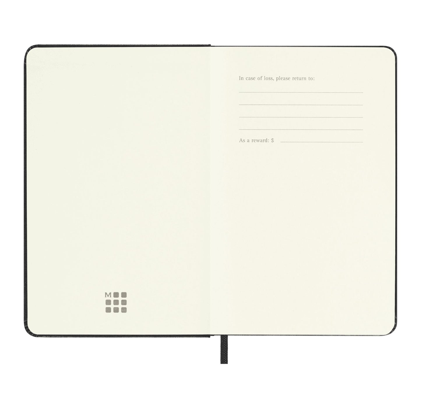 Moleskine Classic Notebook, Hard Cover, Pocket, Plain, Black QP012