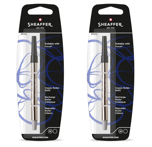 Sheaffer 2X Classic Rollerball Pen Refill - Black Medium - Blister Card 97335-2