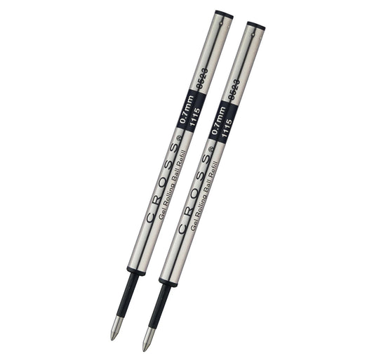 Cross Selectip Gel Rollerball Pen Refill - Black - Medium - Dual Pack 8523-2