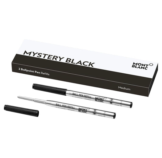 Montblanc 2 Ballpoint Refills, Mystery Black - Medium 128211
