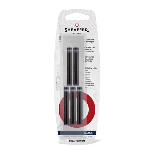 Sheaffer Classic Ink Cartridge (Pack of 5) Blue-Black 96310