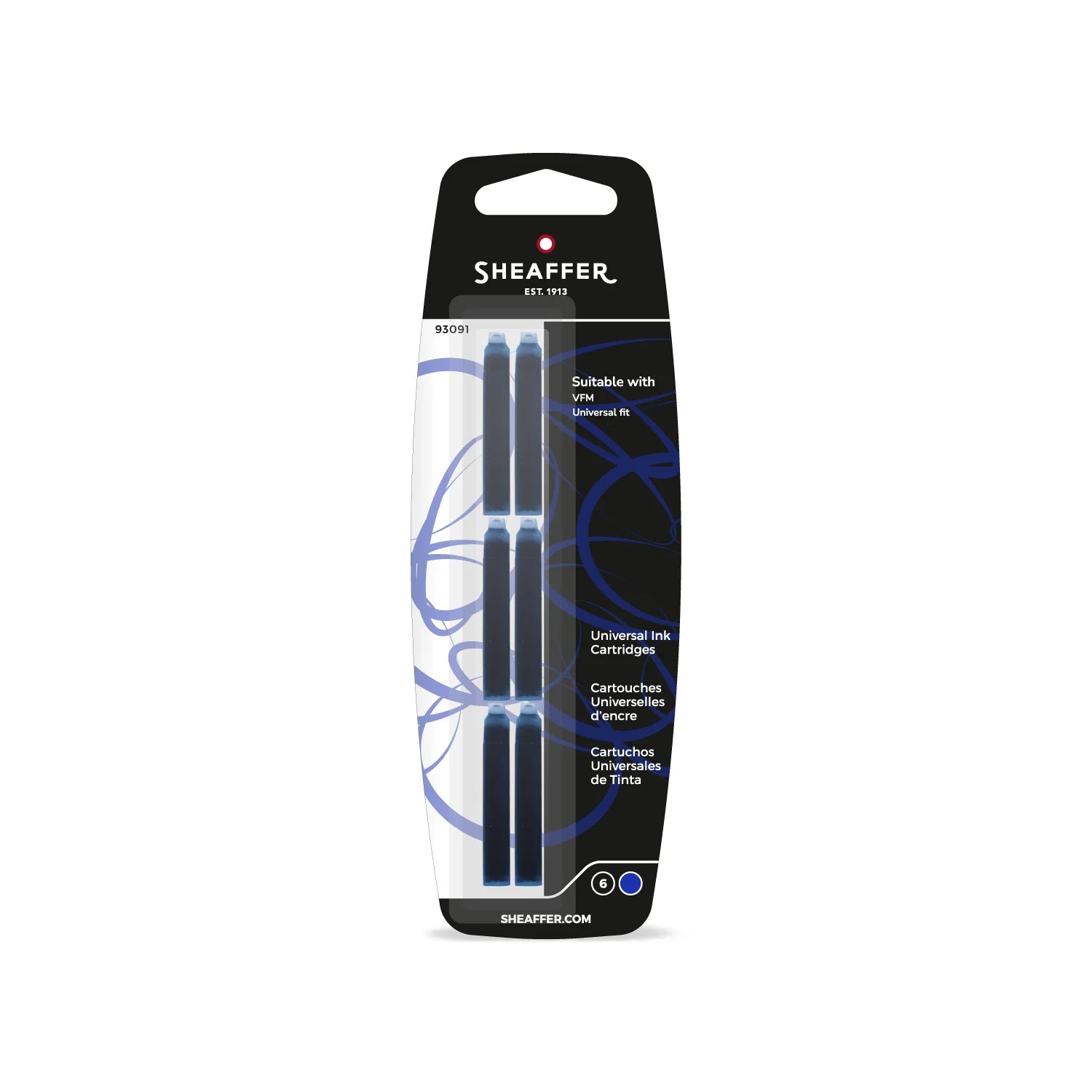 Sheaffer Universal Ink Cartridges Blue 93091
