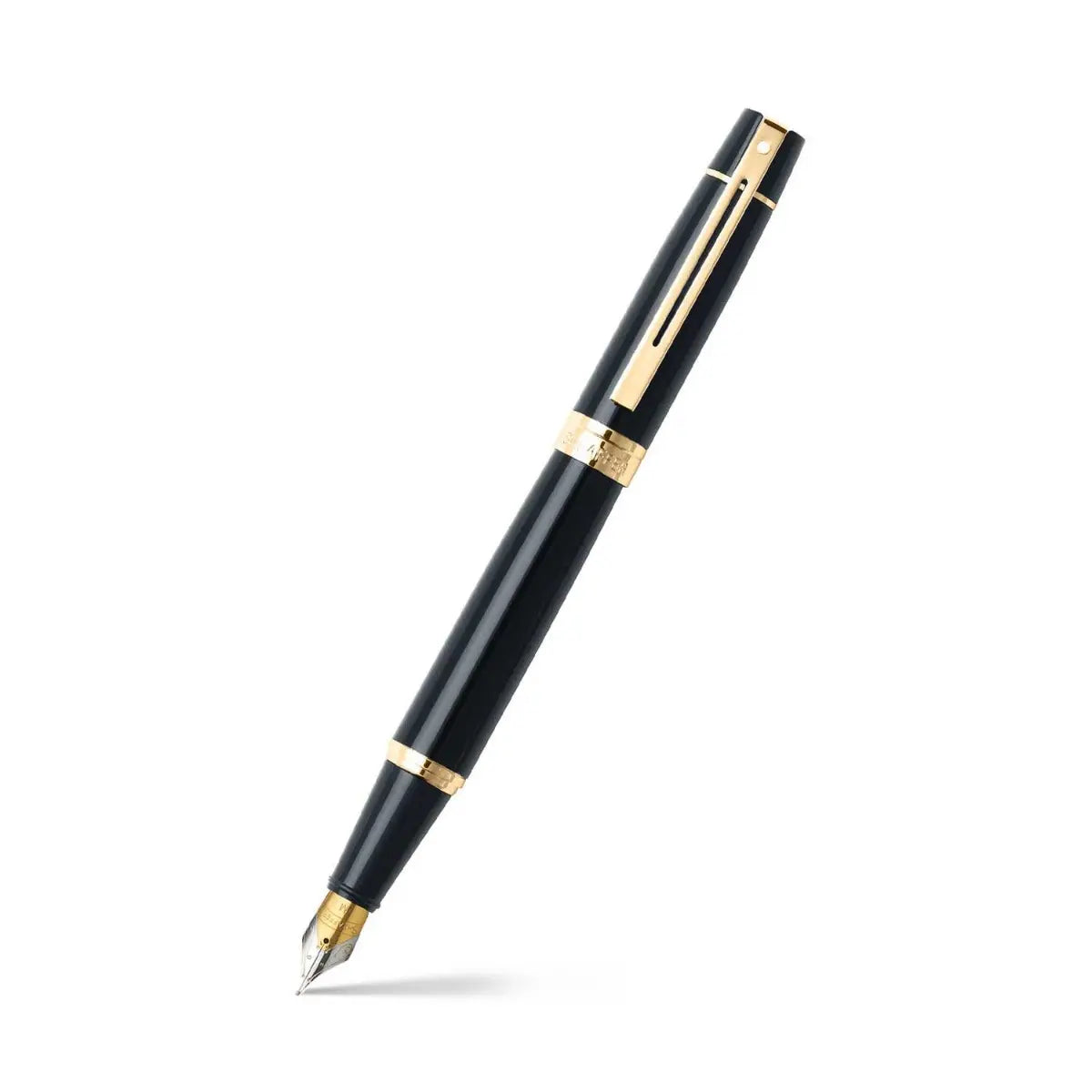 Sheaffer 300 E9325 Glossy Black with Gold-tone Trims Fine Fountain Pen E0932543