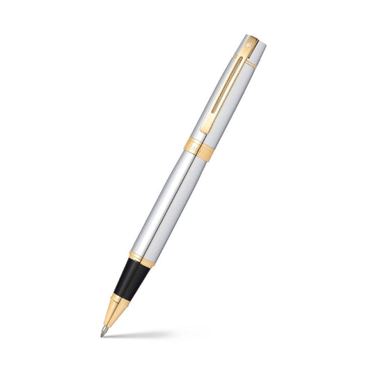 Sheaffer 300 Chrome Gold Trim Rollerball Pen E1934251