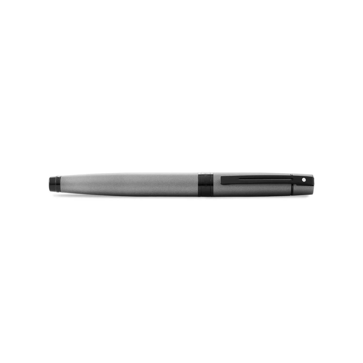 Sheaffer 300 Matte Gray Medium Nib Fountain Pen With Black Trims E0934553