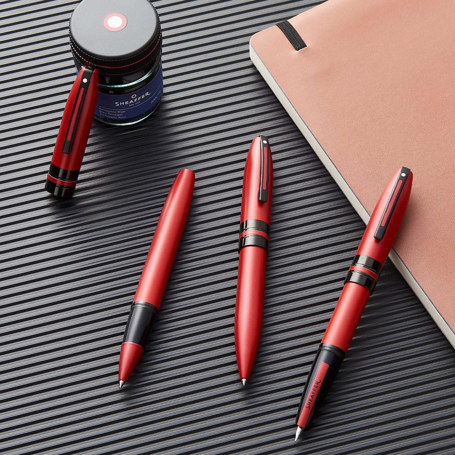 Sheaffer ICON 9111 Metallic Red Rollerball Pen With Gloss Black trim E1911151