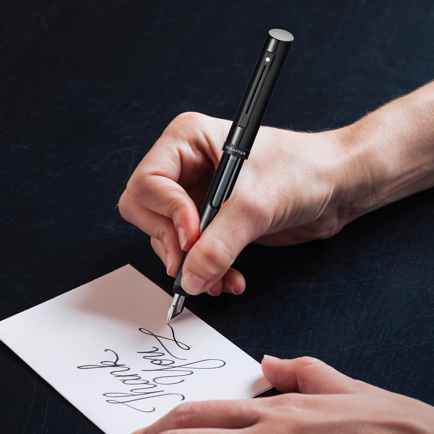 Sheaffer Calligraphy Matte Black Fountain Pen with Black Cap and Matte Black Trim in Hangsell - Medium 93401
