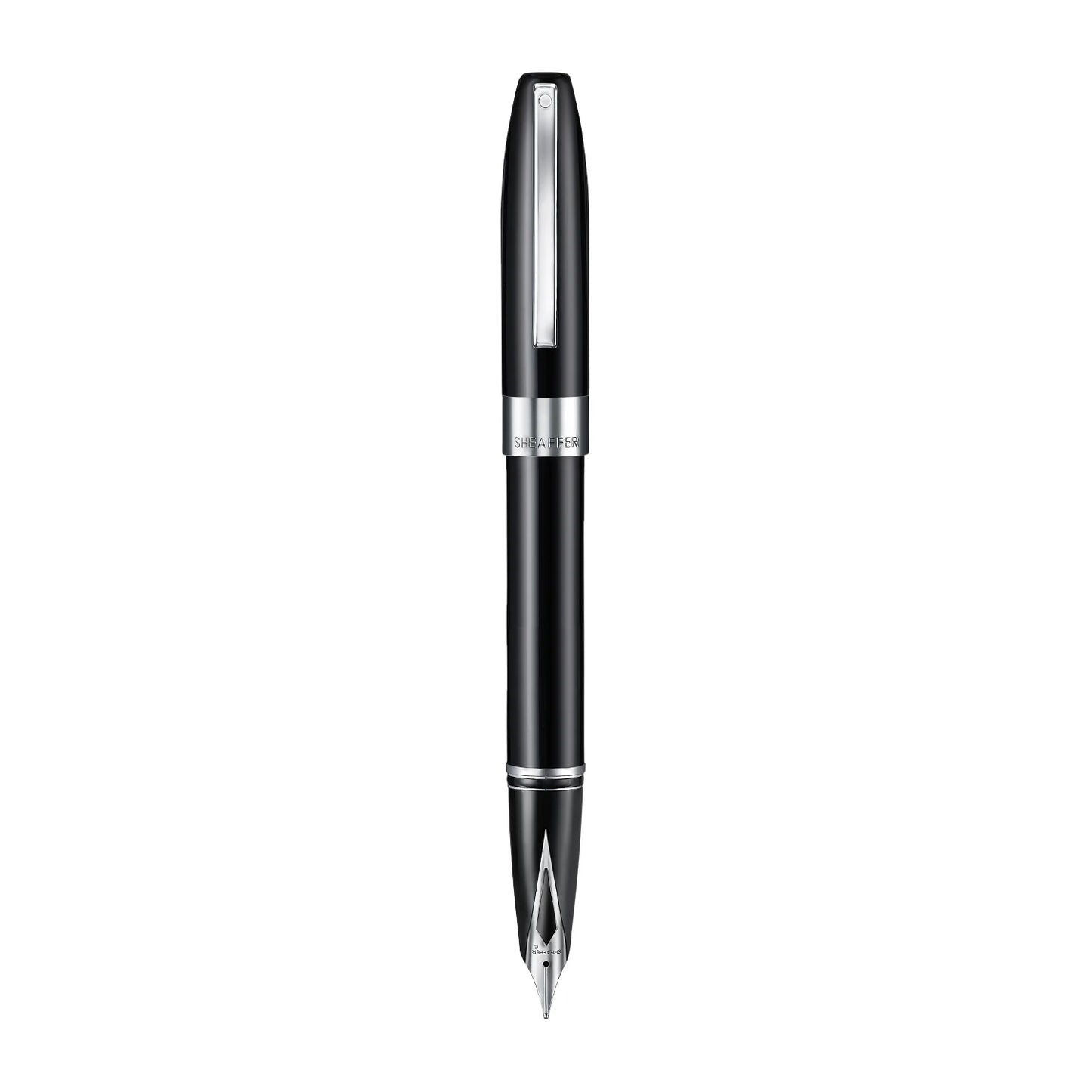 Sheaffer Legacy 9064 Glossy Black Inlaid Nib Fountain Pen with Chrome-Plated Trims, Fine E0906443